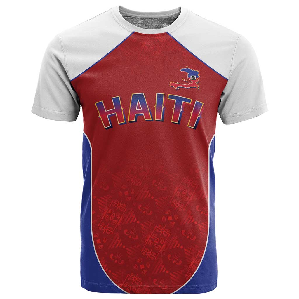 World Football 2026 Afro-Haiti Custom T shirt Together For Ayiti Red Style - African Pride