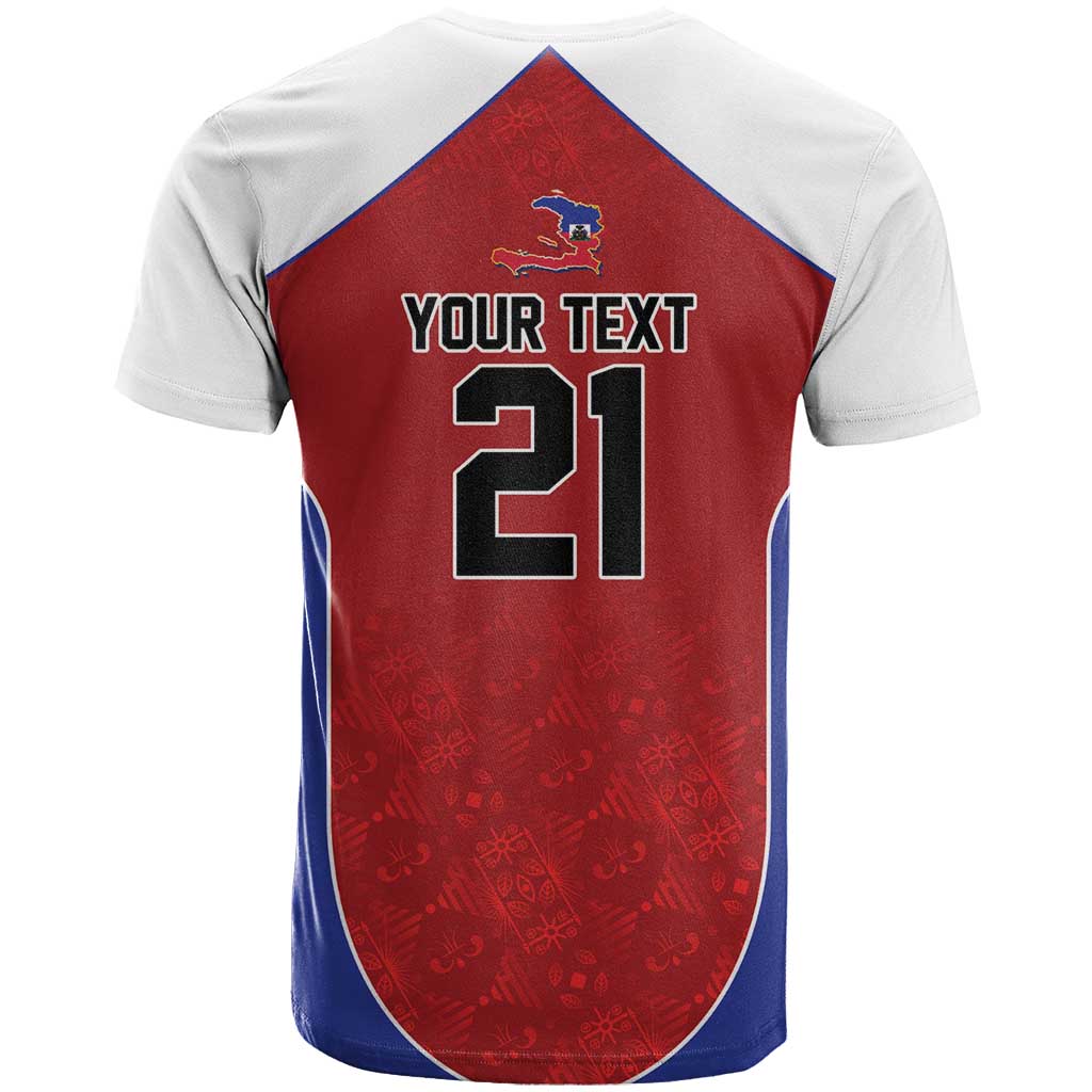 World Football 2026 Afro-Haiti Custom T shirt Together For Ayiti Red Style - African Pride