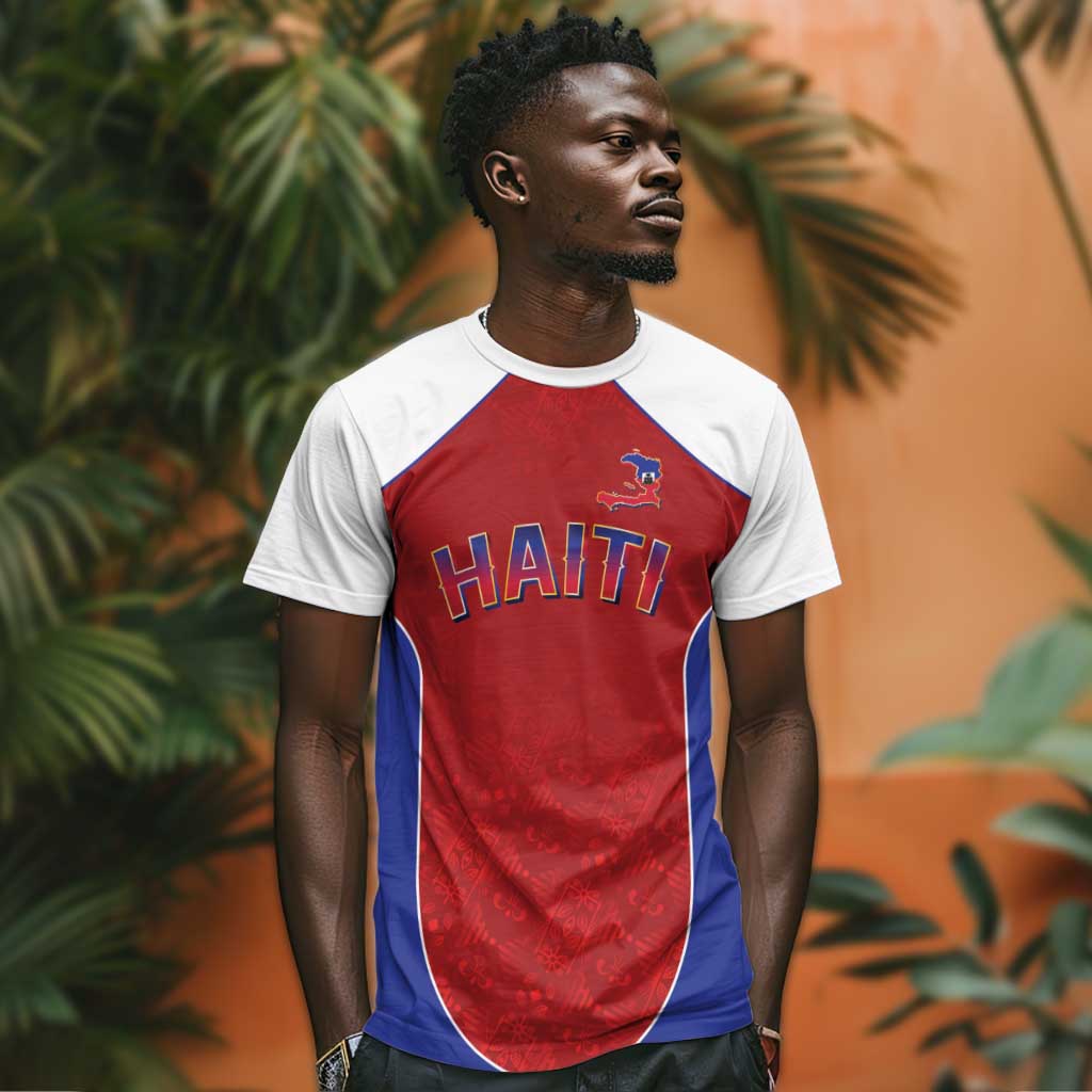 World Football 2026 Afro-Haiti Custom T shirt Together For Ayiti Red Style - African Pride