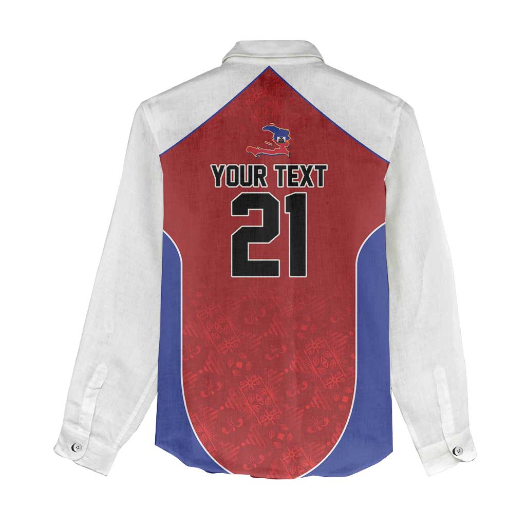 World Football 2026 Afro-Haiti Custom Women Casual Shirt Together For Ayiti Red Style - African Pride