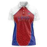 World Football 2026 Afro-Haiti Custom Women Polo Shirt Together For Ayiti Red Style - African Pride