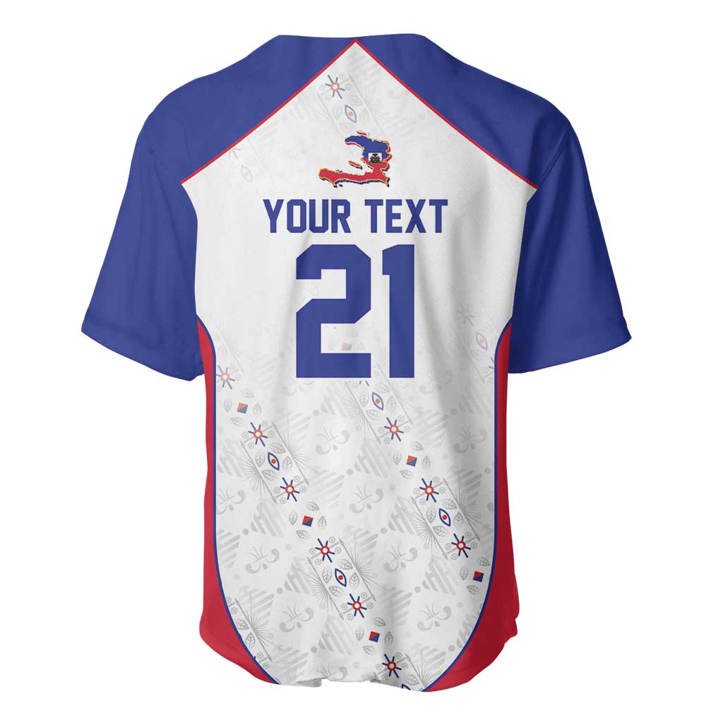 World Football 2026 Afro-Haiti Custom Baseball Jersey Together For Ayiti White Style LT9