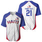 World Football 2026 Afro-Haiti Custom Baseball Jersey Together For Ayiti White Style LT9