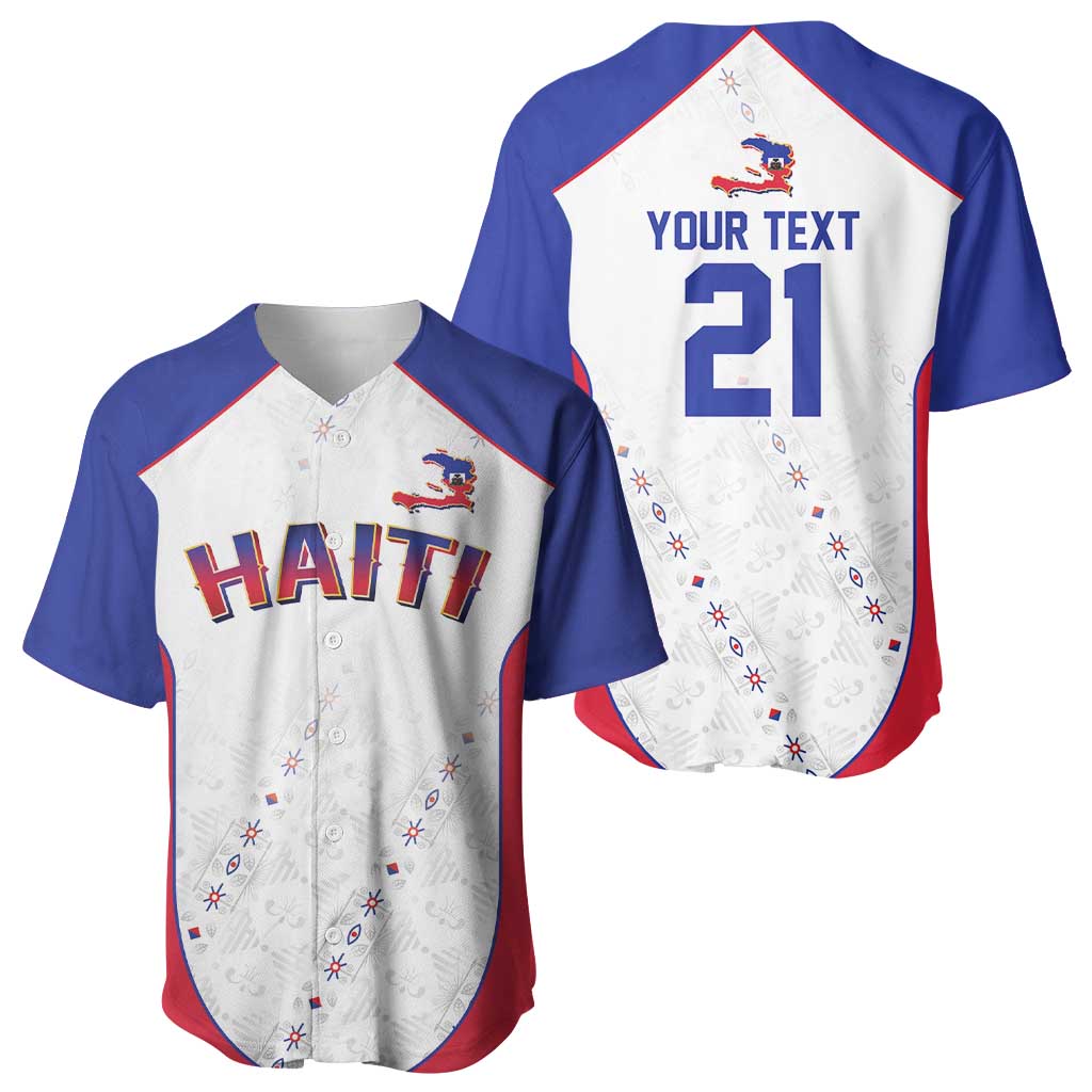 World Football 2026 Afro-Haiti Custom Baseball Jersey Together For Ayiti White Style LT9