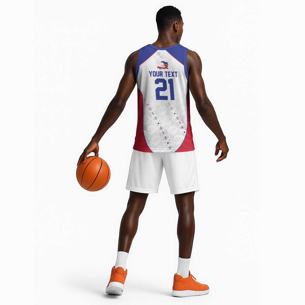 World Football 2026 Afro-Haiti Custom Basketball Jersey Together For Ayiti White Style - African Pride