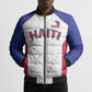 World Football 2026 Afro-Haiti Custom Bomber Puffer Jacket Together For Ayiti White Style - African Pride