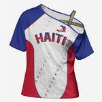 World Football 2026 Afro-Haiti Custom Cross Shoulder Shirt Together For Ayiti White Style - African Pride