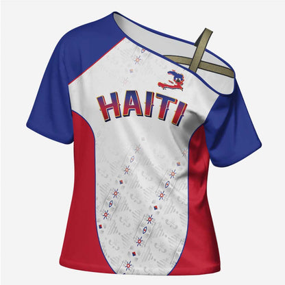 World Football 2026 Afro-Haiti Custom Cross Shoulder Shirt Together For Ayiti White Style - African Pride