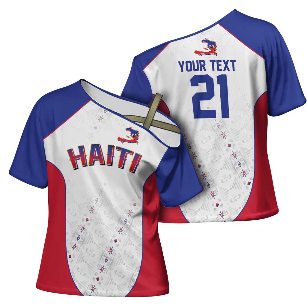 World Football 2026 Afro-Haiti Custom Cross Shoulder Shirt Together For Ayiti White Style - African Pride