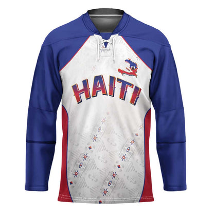 World Football 2026 Afro-Haiti Custom Hockey Jersey Together For Ayiti White Style - African Pride