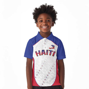 World Football 2026 Afro-Haiti Custom Kid Polo Shirt Together For Ayiti White Style LT9
