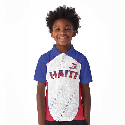 World Football 2026 Afro-Haiti Custom Kid Polo Shirt Together For Ayiti White Style LT9