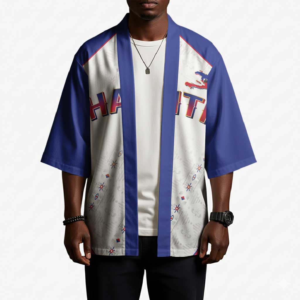 World Football 2026 Afro-Haiti Custom Kimono Together For Ayiti White Style - African Pride