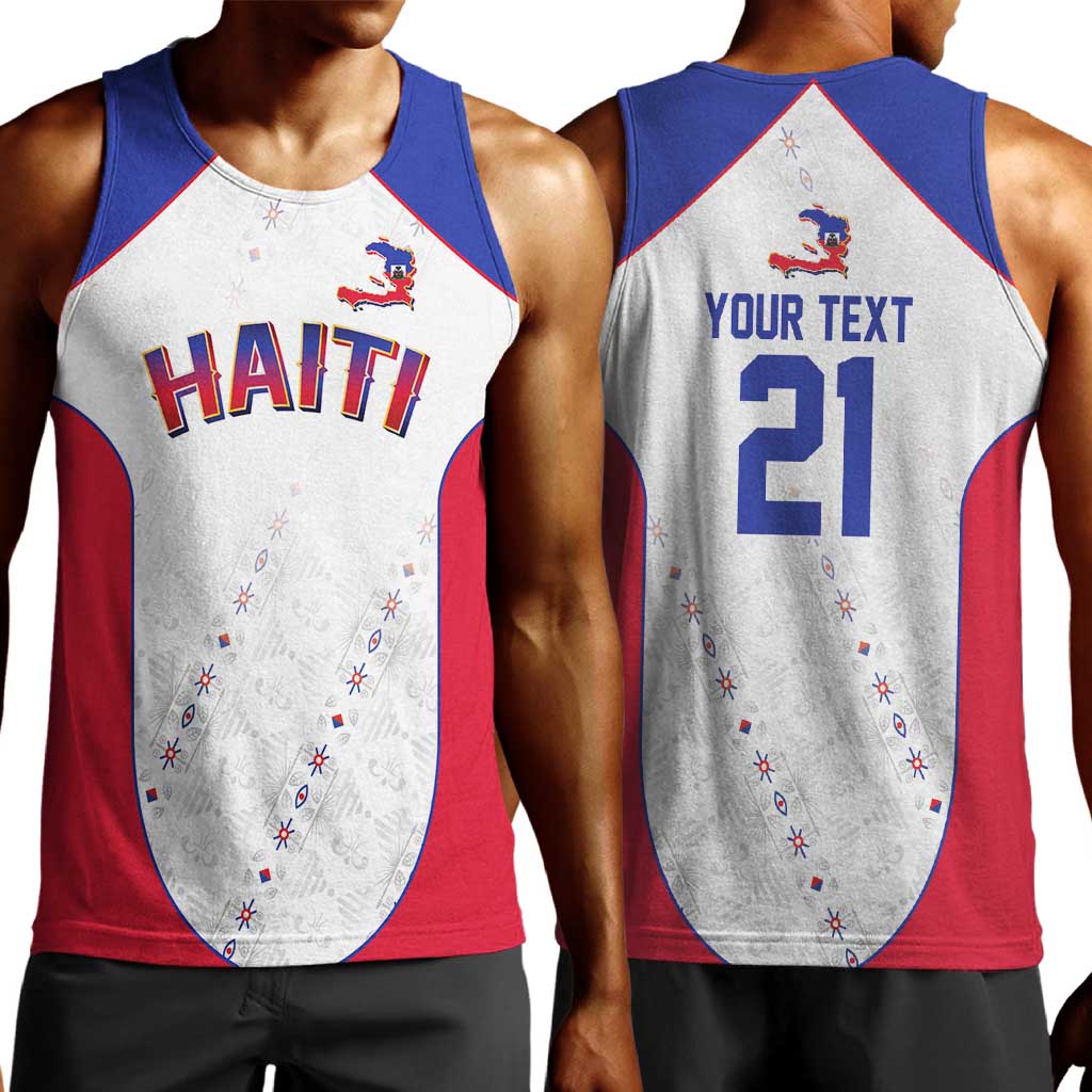 World Football 2026 Afro-Haiti Custom Men Tank Top Together For Ayiti White Style - African Pride