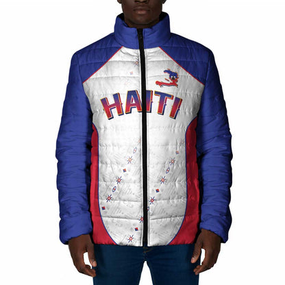 World Football 2026 Afro-Haiti Custom Padded Jacket Together For Ayiti White Style - African Pride