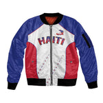 World Football 2026 Afro-Haiti Custom Sleeve Zip Bomber Jacket Together For Ayiti White Style - African Pride
