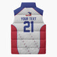 World Football 2026 Afro-Haiti Custom Sleeveless Puffer Jacket Together For Ayiti White Style - African Pride