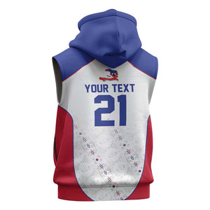 World Football 2026 Afro-Haiti Custom Sleeveless Zip Hoodie Together For Ayiti White Style - African Pride