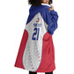 World Football 2026 Afro-Haiti Custom Wearable Blanket Hoodie Together For Ayiti White Style - African Pride