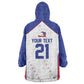 World Football 2026 Afro-Haiti Custom Wearable Blanket Hoodie Together For Ayiti White Style - African Pride
