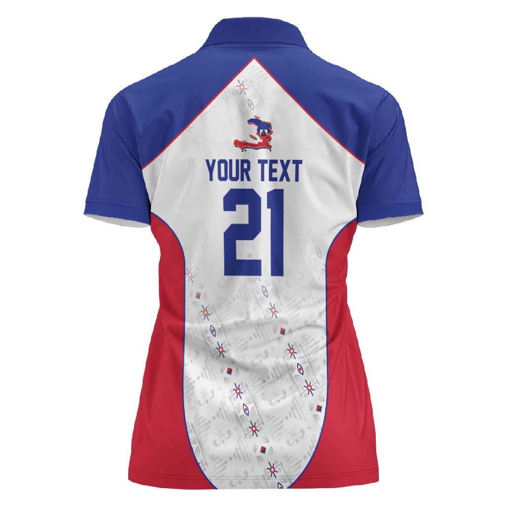 World Football 2026 Afro-Haiti Custom Women Polo Shirt Together For Ayiti White Style - African Pride