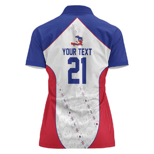 World Football 2026 Afro-Haiti Custom Women Polo Shirt Together For Ayiti White Style - African Pride