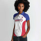 World Football 2026 Afro-Haiti Custom Women Polo Shirt Together For Ayiti White Style - African Pride