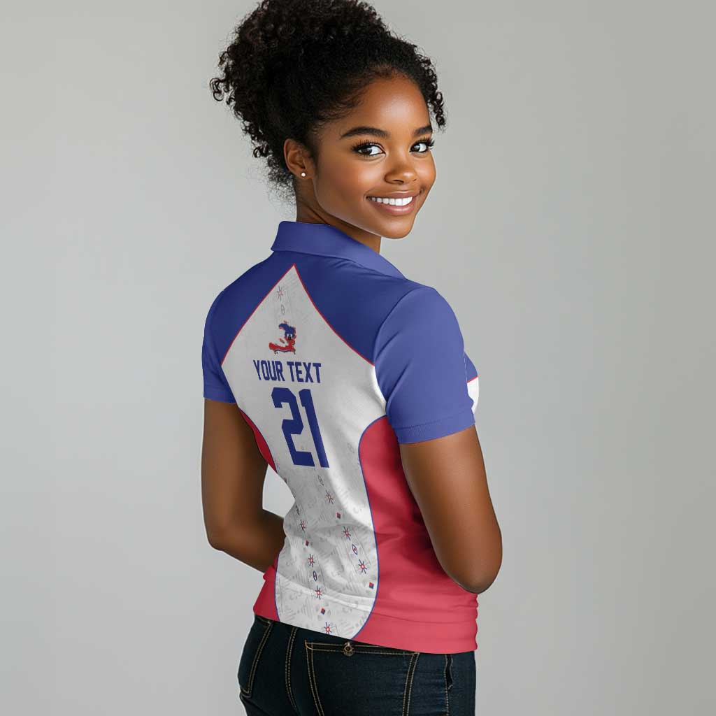World Football 2026 Afro-Haiti Custom Women Polo Shirt Together For Ayiti White Style - African Pride