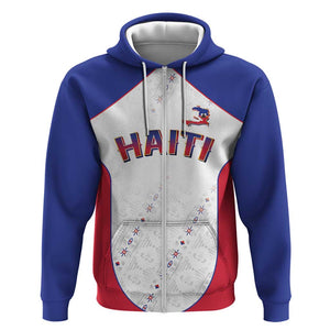 World Football 2026 Afro-Haiti Custom Zip Hoodie Together For Ayiti White Style - African Pride