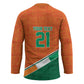 World Football 2026 Ivory Coast Custom Hockey Jersey African Adinkra Pattern - African Pride