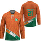 World Football 2026 Ivory Coast Custom Hockey Jersey African Adinkra Pattern - African Pride