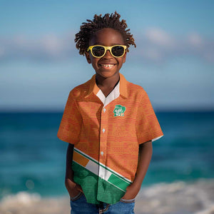 World Football 2026 Ivory Coast Custom Kid Hawaiian Shirt African Adinkra Pattern LT9