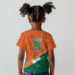 World Football 2026 Ivory Coast Custom Kid T shirt African Adinkra Pattern LT9