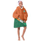 World Football 2026 Ivory Coast Custom Kid Wearable Blanket Hoodie African Adinkra Pattern - African Pride