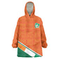 World Football 2026 Ivory Coast Custom Kid Wearable Blanket Hoodie African Adinkra Pattern - African Pride
