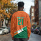 World Football 2026 Ivory Coast Custom Long Sleeve Shirt African Adinkra Pattern - African Pride
