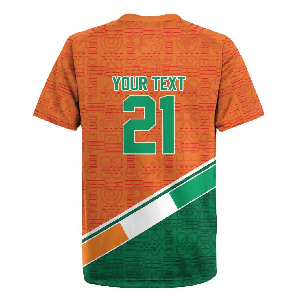 World Football 2026 Ivory Coast Custom Rugby Jersey African Adinkra Pattern - African Pride