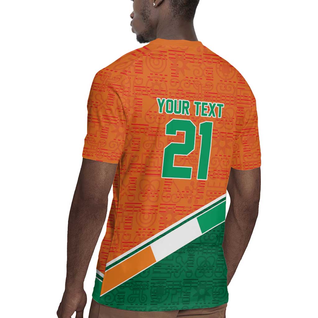 World Football 2026 Ivory Coast Custom Rugby Jersey African Adinkra Pattern - African Pride