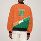 World Football 2026 Ivory Coast Custom Sleeve Zip Bomber Jacket African Adinkra Pattern - African Pride