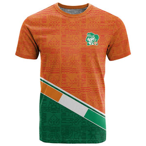 World Football 2026 Ivory Coast Custom T shirt African Adinkra Pattern - African Pride