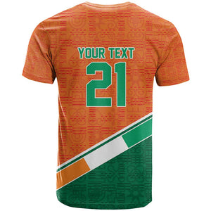 World Football 2026 Ivory Coast Custom T shirt African Adinkra Pattern - African Pride