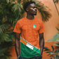 World Football 2026 Ivory Coast Custom T shirt African Adinkra Pattern - African Pride