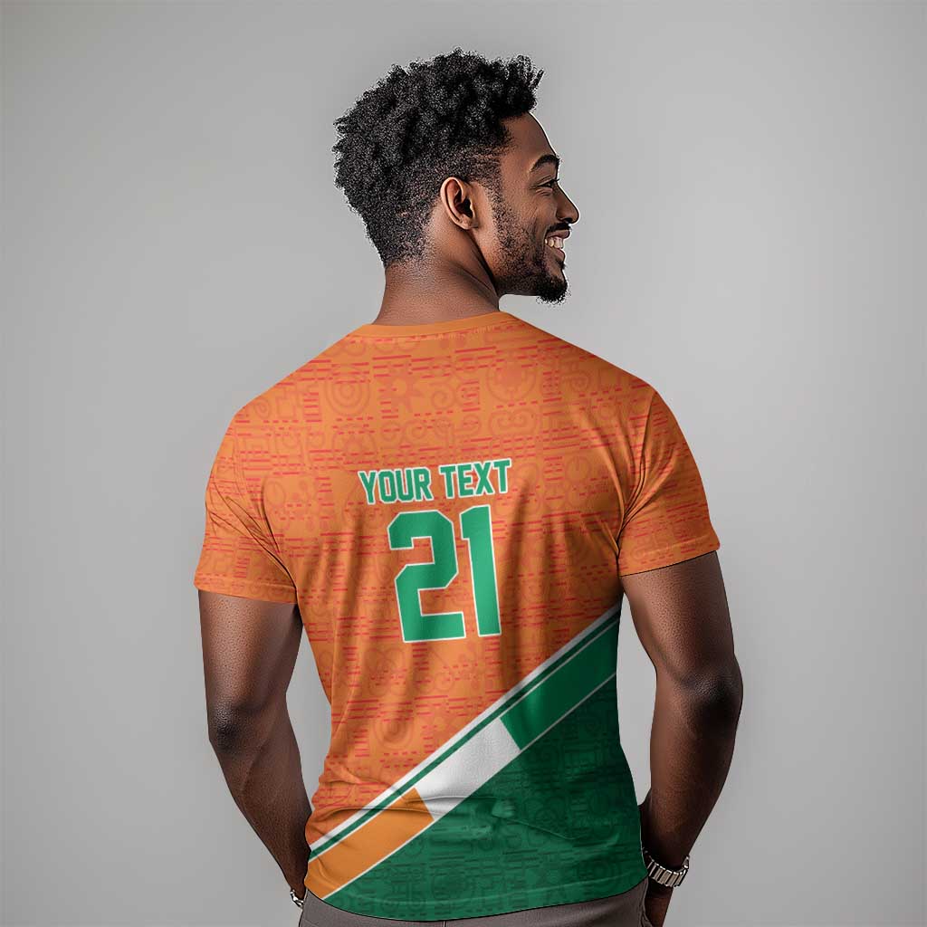 World Football 2026 Ivory Coast Custom T shirt African Adinkra Pattern - African Pride