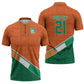 World Football 2026 Ivory Coast Custom Zipper Polo Shirt African Adinkra Pattern - African Pride