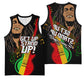 Legend Bob Get Up Stand Up Basketball Jersey Black Jamaican Reggae Multicolored - African Pride