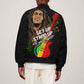 Legend Bob Get Up Stand Up Bomber Jacket Black Jamaican Reggae Multicolored