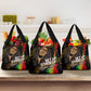 Legend Bob Get Up Stand Up Grocery Bag Black Jamaican Reggae Multicolored