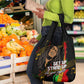 Legend Bob Get Up Stand Up Grocery Bag Black Jamaican Reggae Multicolored