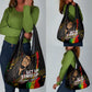 Legend Bob Get Up Stand Up Grocery Bag Black Jamaican Reggae Multicolored