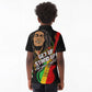 Legend Bob Get Up Stand Up Kid Polo Shirt Black Jamaican Reggae Multicolored